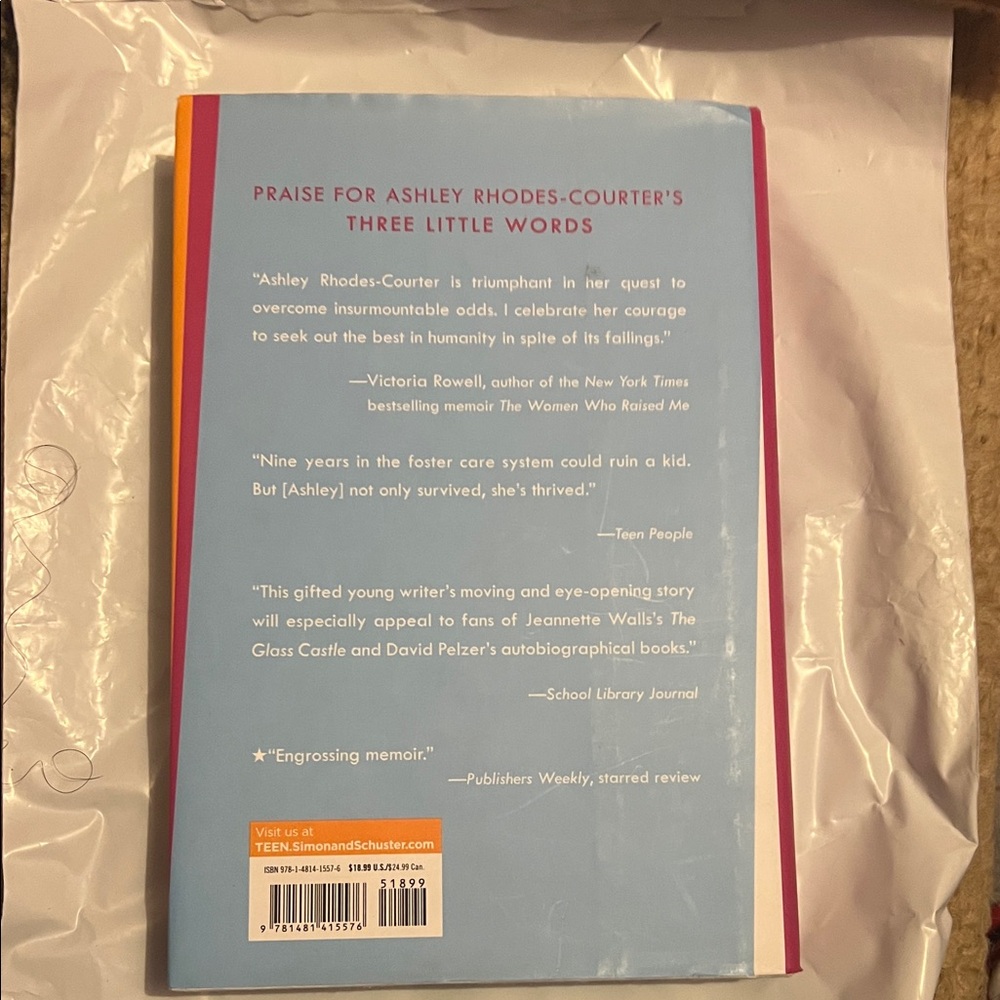Three More Words Book by Ashley Rhodes-Courter HC/DJ EUC - Picture 2 of 2
